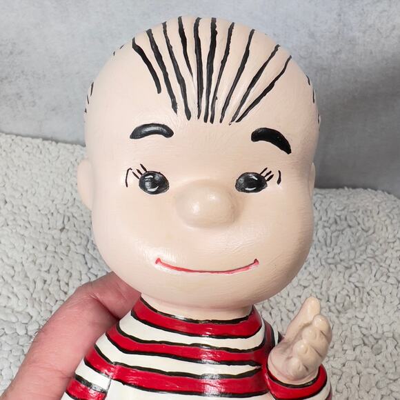 Peanuts Linus Vintage Hand Painted Ceramic RARE 1968 Shultz Charlie Brown - Picture 11 of 15